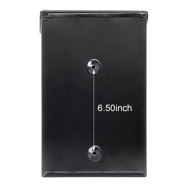 Jssmst Mailboxes Wall Mount with Key Lock â€“ Small Metal Mailboxes Horizontal, 12.4 x 8.3 x 3.05 Inch, Black New - Image 4
